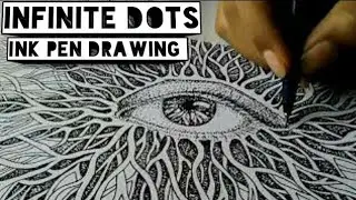 The Eye | Infinite dots | Creative Ink Pen Drawing | Anubha Shrivastava