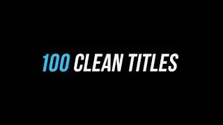 100 Clean Titles ▶▷Premiere Pro Trends◁◀