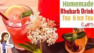Homemade Rhubarb Drink - Tea & Ice Tea