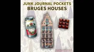 Junk Journal Ideas: Pocket Tags - Bruges Houses in Belgium Loaded Envelopes #ephemera #scrapbook