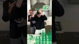 Bottle Head Smashing World Record Attempt! #shorts #bottlesmash #mrbeastshorts