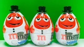 M&M'S Chocolate Candy Red Snowman Egg Dispensers