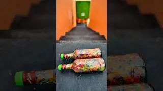 Satisfying Bottle Destruction 🌈💥 Slime Mess 😱 & Pakola Smash 🟢#shorts #satisfying #asmr