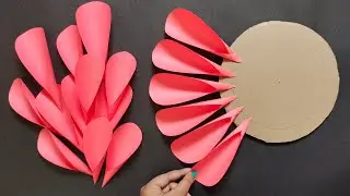 beautiful Paper Flower Wall hanging Craft/Paper wallmate ideas for home decor/ paper wallhanging/DIY