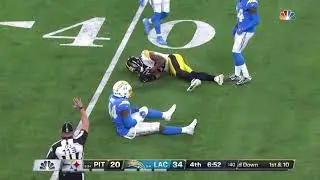 Najee Harris INJURED after HUGE hit to head & refs miss call