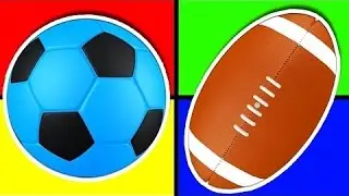 Learn Colors Collection Balls For Kids   3D Surprise Eggs Color Sports Balls