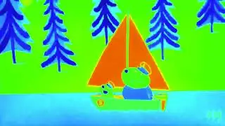 Peppa pig going boating colorful