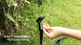GREEMPIRE Garden Lights Outdoor, Bright Flood Spike Uplighter Electric Garden Lighting Waterproof