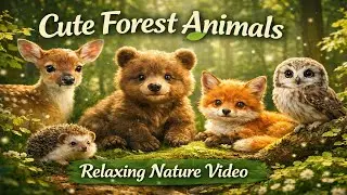 Cute Forest Animals 🌿 Relaxing Nature Video | Calm Music, Gentle Movements, Peaceful Atmosphere
