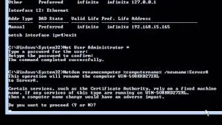 Installing Active Directory on a Server Core Installation
