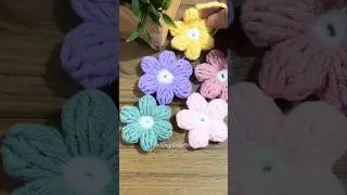 🌺🧶Puff Flowers Crochet #simplicity888 #crochet #handmade #crochettutorial #crochetpatterns #diy