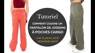 Comment coudre un pantalon jogging à poches cargo (Jalie patron 4457 Roxanne)