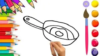 How To Draw cute Pan Drawing, Painting & Coloring For Kids and Toddlers_🌈🎨