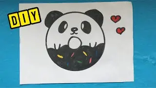 ✏️ STAP VOOR STAP TEKENEN ✏️ HOE TEKEN JE EEN PANDA DONUT?  ✏️ TEKENEN VOOR BEGINNERS