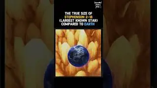 Shocking Comparison of Stephenson 2-18 Largest known star Compared to Earth #universe #space #stars