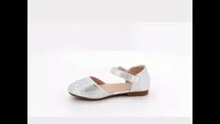 Aarz Kids Girls Velcro Closure Ballet Pumps Flat Wedding Party Christening Sandal Shoe Size C759