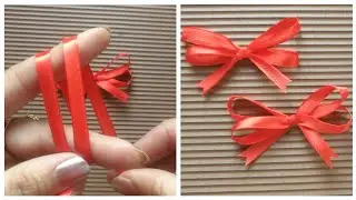 DIY crafts - How to Make Simple Easy Bow/ Ribbon Hair Bow Tutorial, #embroideryhacks, #sewinghack