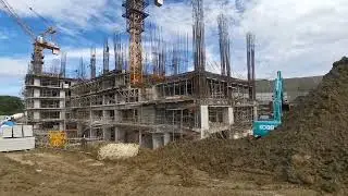 Construction of Highrise Building. (Foundation and Structural Frames Works)  #148.