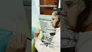 Painting studio #paintingclasses #creativepaintingclasses #artclass #portraitdrawing #artworkshop