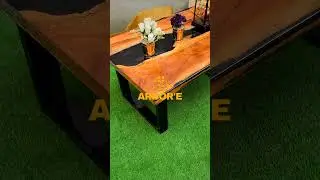 Wooden Epoxy Resin Table ✨️Metal Structure Legs Stand ✅️