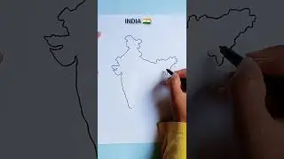 How To Draw Indian Map .#shortvideo #trending #art #drawing #short #viral #india  @thebookofart
