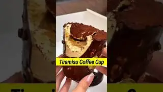 Tiramisu Coffee Cup You Can Eat This Cup Made in Japan! 🤫😋 #tiramisu #coffee #japan #facts #viral
