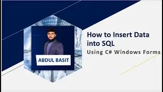 How to Insert Data  in SQL SERVER using C# Win Forms
