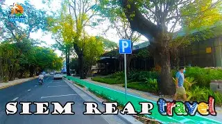 DRIVING TOURS IN THE MORNING AROUND SIEM REAP RIVER, NEW ROAD UPDATE 2022