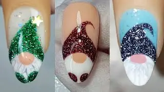 🎄 Christmas Nails Tutorial Step by Step | Easy Gnome Nail Art 🎅✨️