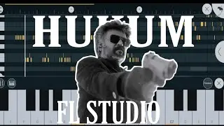 HUKUM song remade in fl studio mobile 📱 #flstudiomobile #hukum #jailer   #mobilemusicproduction