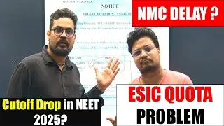 NEET 2025 Big Delay  NMC Update, ESIC Quota problem, Round 2 Seats & Cutoff Impact!