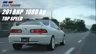Honda Integra Type R (DC2) 1998 TOP SPEED test at Le Mans straight - no modifications