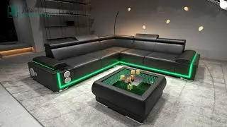 Wilder Modern Corner Leather Sectional | Jubilee Furniture