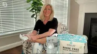 SCRUBZZ Rinse Free 75pc Bath Single Use Shower Sponge on QVC