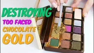 Destroying, weighing and re-pressing the Too Faced Chocolate Gold Palette | THE MAKEUP BREAKUP