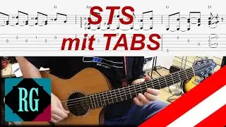 ★ Irgendwann bleib I dann dort Gitarre lernen + TABS und Solo ► STS