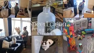 SPEED CLEAN WITH ME / Kitchen & Living room ♡