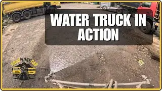 POV: Satisfying Water Truck in Action | Dust Control on Construction Site