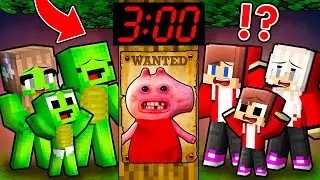 HORROR PEPPA PIG is WANTED by JJ and Mikey Family At Night in Minecraft!? - Maizen