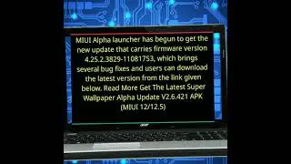 Download MIUI Alpha Launcher new update V4.25.2.3829 fixes Android 12 crashes