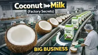 Inside the Factory: How Fresh Coconuts Are Turned into Creamy Coconut Milk (Full Process)