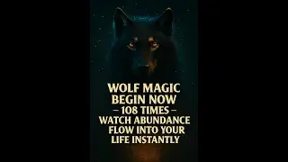WOLF MAGIC BEGIN NOW - 108 TIMES - WATCH ABUNDANCE FLOW INTO YOUR LIFE INSTANTLY