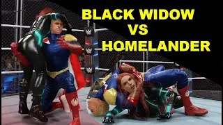 WWE 2K25 Black Widow vs Homelander - Steel Cage