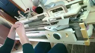 Casting on and Machine Knitting 2 x 2 Ribbing for Socks, Part 1