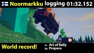 Art of Rally world record Noormarkku Logging 01:32.152
