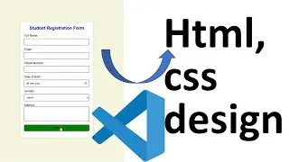 HTML, CSS, Code Design, Student Registration Form or Login Page Visual Studio Code |How to Embedded