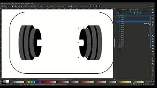 How to make dumbbell in Inkscape | tutorial |