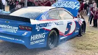 Rick Hendrick Kyle Larsons car at CCU game