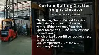 Custom Rolling Shutter Freight Elevator Vertical Logistics Solution