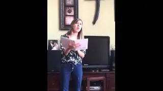Me singing Think of Me from Phantom of the Opera